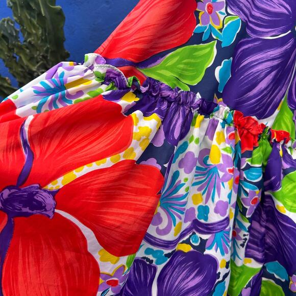 vintage pomare hawaii floral maxi dress - Picture 4 of 6